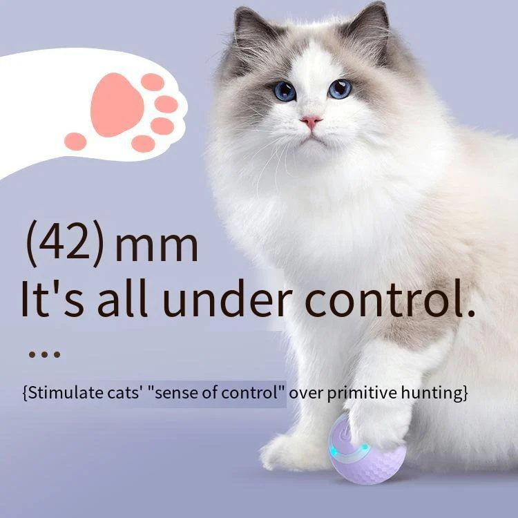 Pet Gravity Smart Rolling Ball Cat Toy For Boredom Relief — image 3