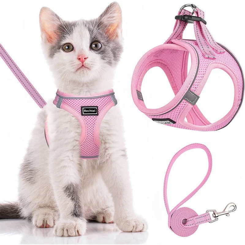 Pet Harness Vest Style Leash - Adjustable Breathable Dog Cat With D-ring For Walking… — image 3