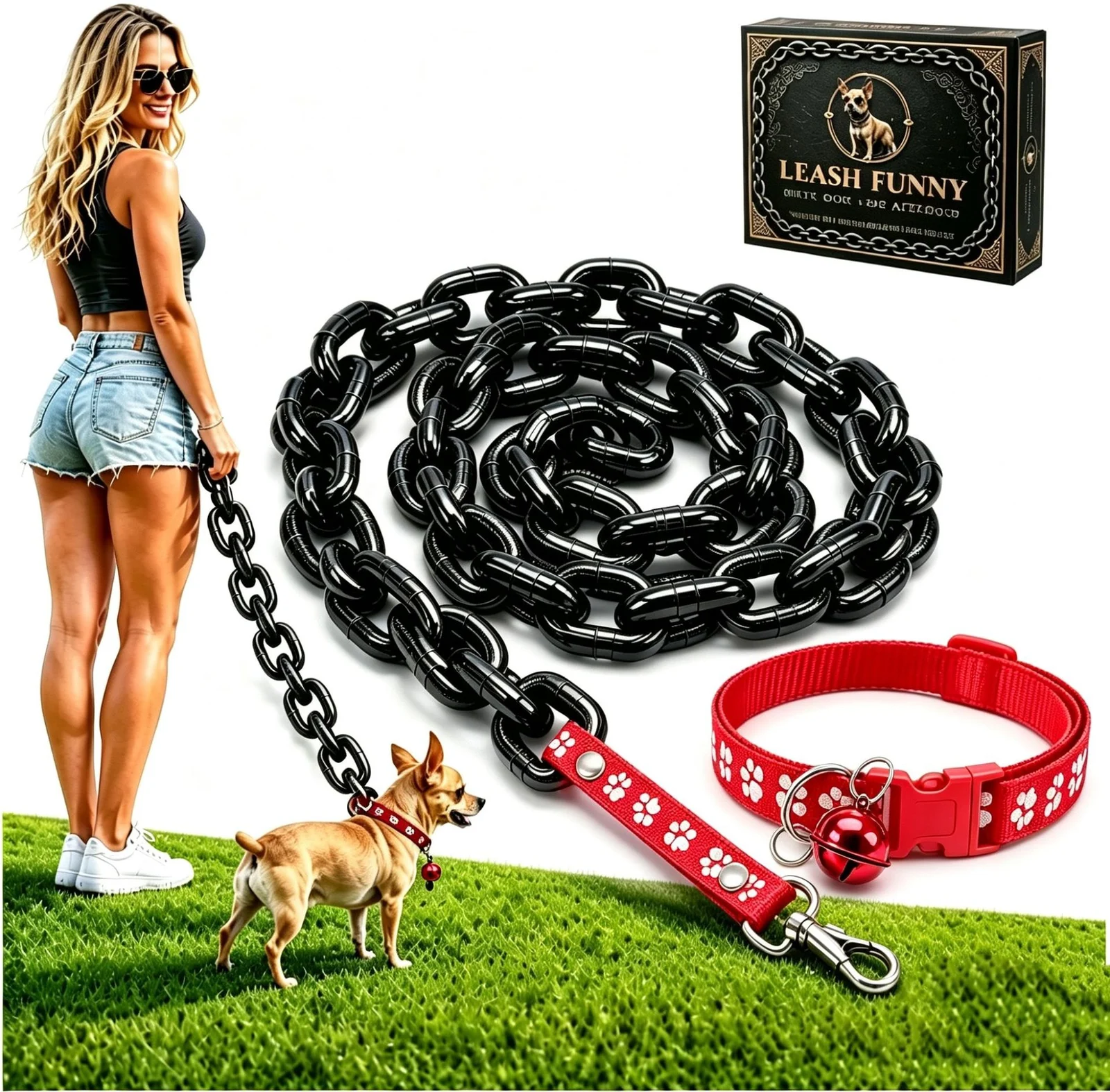 Pet Leash For Small Dogs Black — image 2