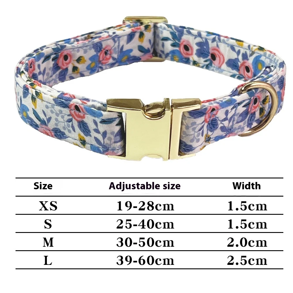 Pet Lettering Collar Metal Floral Hand Holding Rope Medium Large Dog Leash — image 5