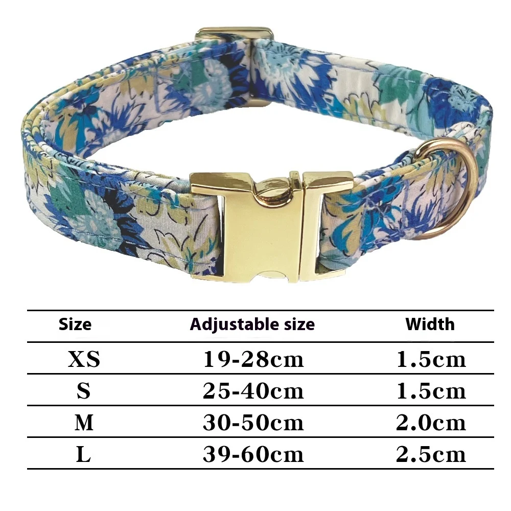 Pet Lettering Collar Metal Floral Hand Holding Rope Medium Large Dog Leash — image 8