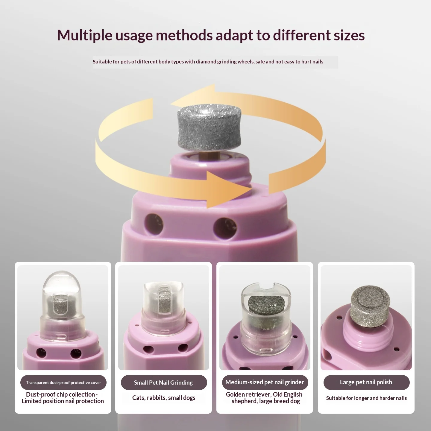 Pet Nail Grinder Rechargeable With Six-speed Adjustment — image 4
