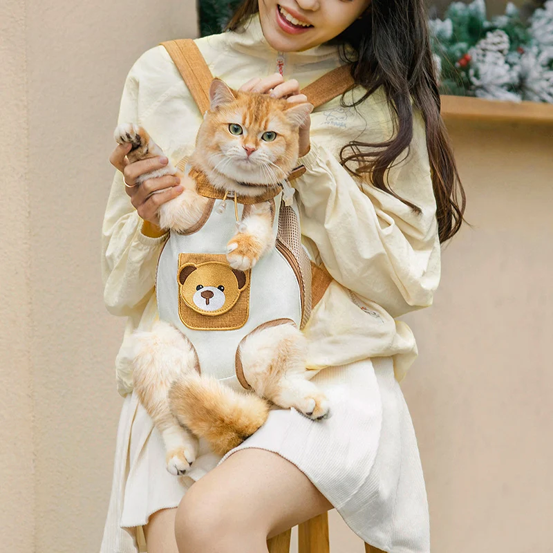 Pet Outdoor Portable Double-shoulder Dog Bag With Chest Strap — image 2