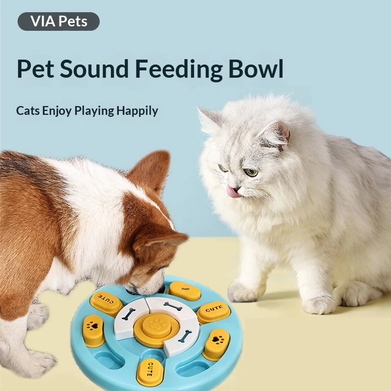 Pet Round Sounding Puzzle Toy In Blue And Yellow, Durable For Biting Teething Training — image 5