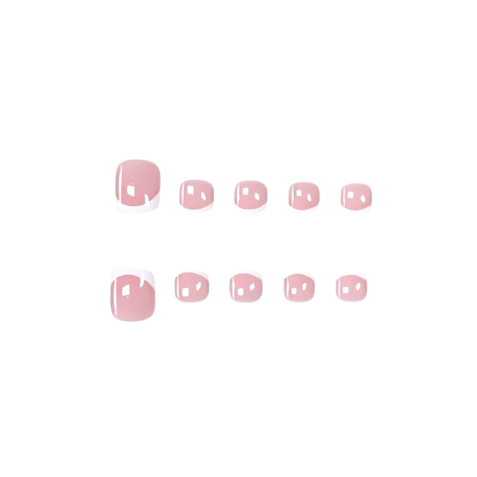 Pink And White-edged French-style Sweet Cute Ready-to-wear Nails — image 5