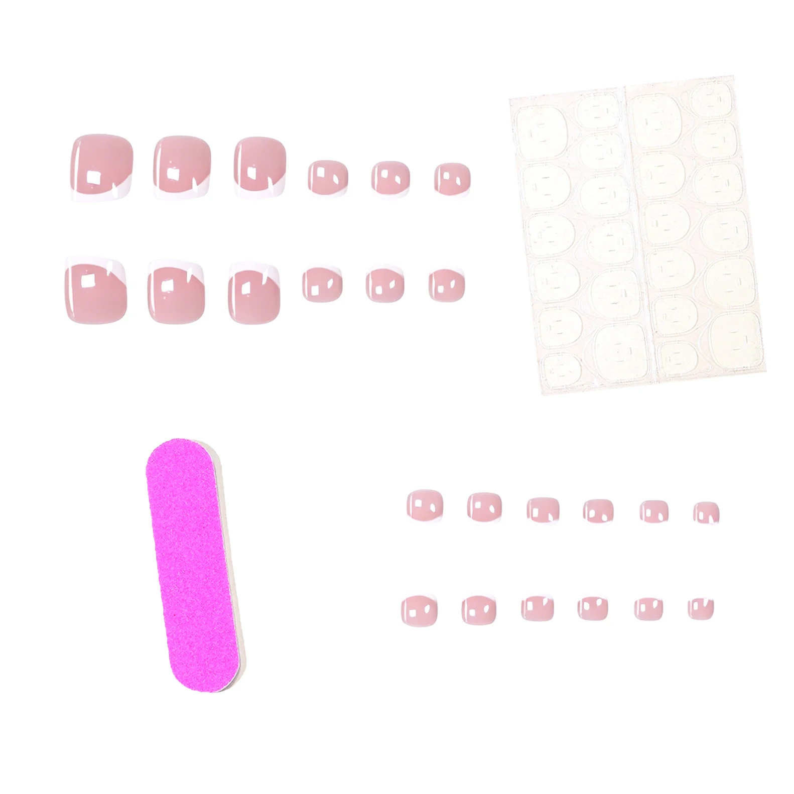 Pink And White-edged French-style Sweet Cute Ready-to-wear Nails — image 3