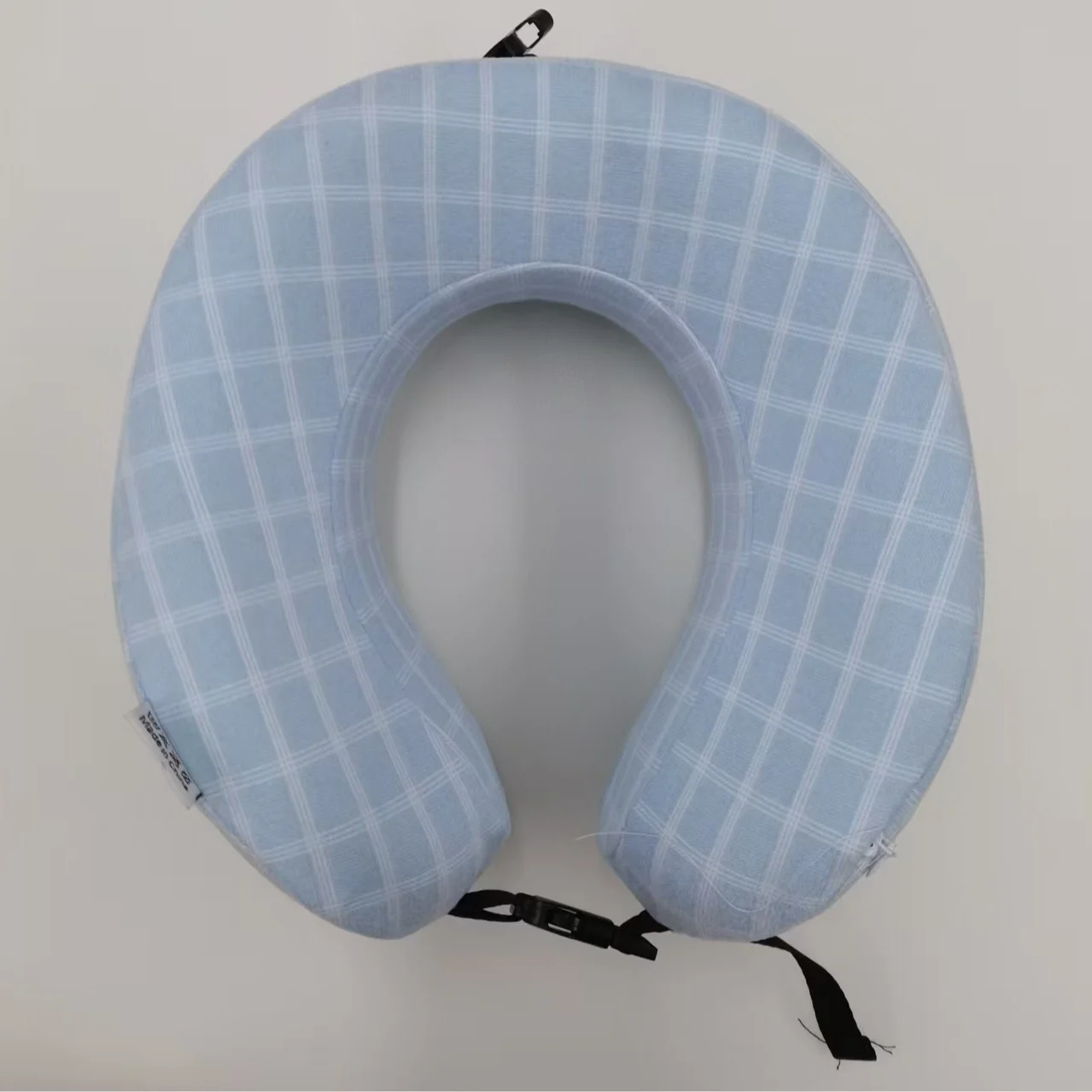 Plaid Linen Texture Memory Foam U Shaped Neck Pillow, Roll Up Compact Travel Pillow… — image 4