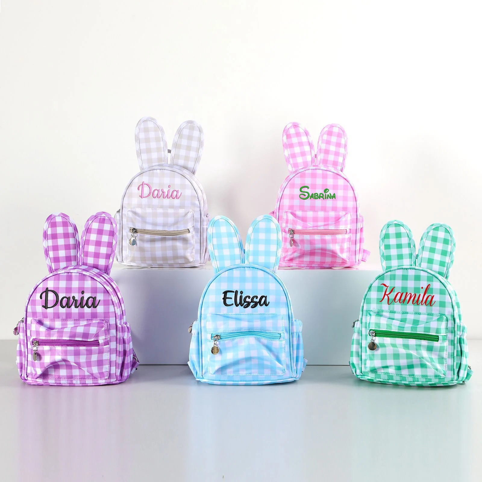 Plaid Portable Mini Elementary School Student Backpack — image 2