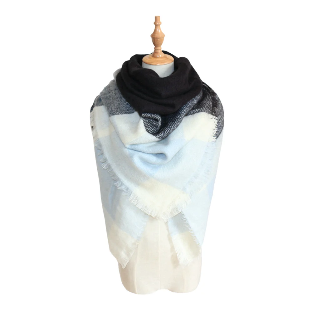 Plaid-print Versatile Neck Scarf Shawl — variant image