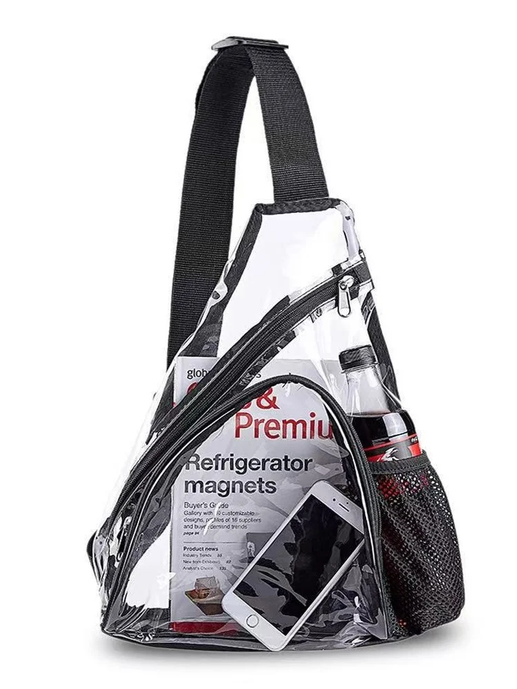 Plastic Transparent Single-shoulder Portable Crossbody Bag Waterproof And Large-capacity — image 4