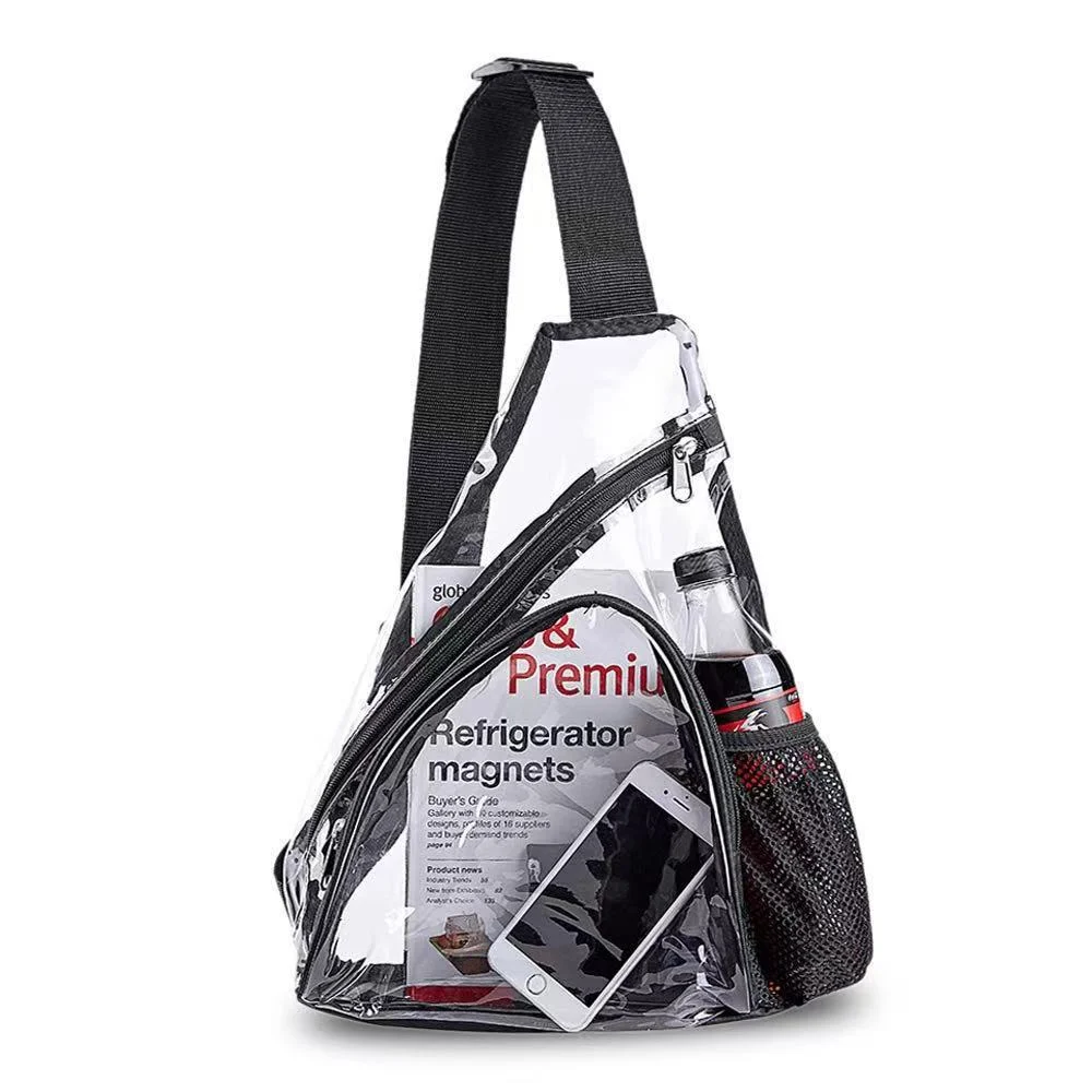 Plastic Transparent Single-shoulder Portable Crossbody Bag Waterproof And Large-capacity — image 2