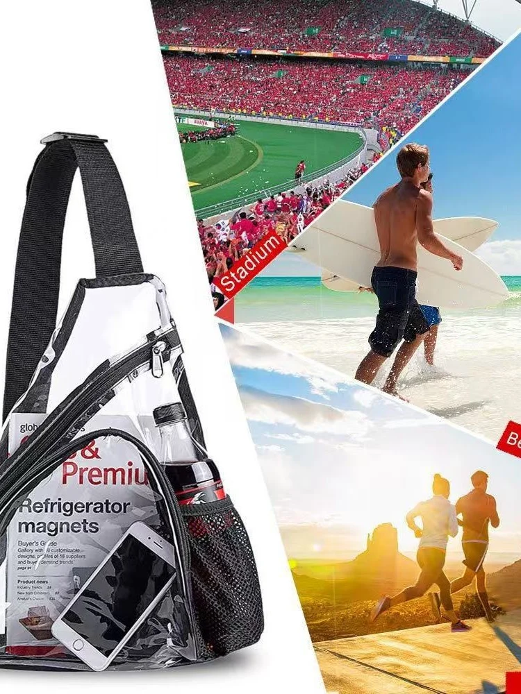 Plastic Transparent Single-shoulder Portable Crossbody Bag Waterproof And Large-capacity — image 3