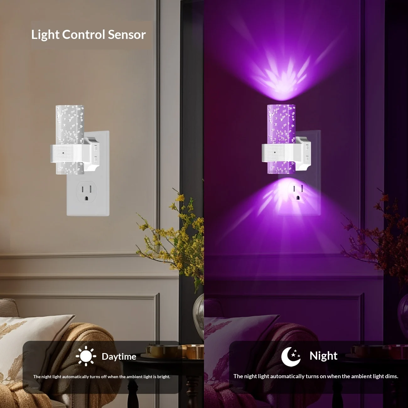 Plug-in Light-controlled Motion-sensor Night Light — image 6