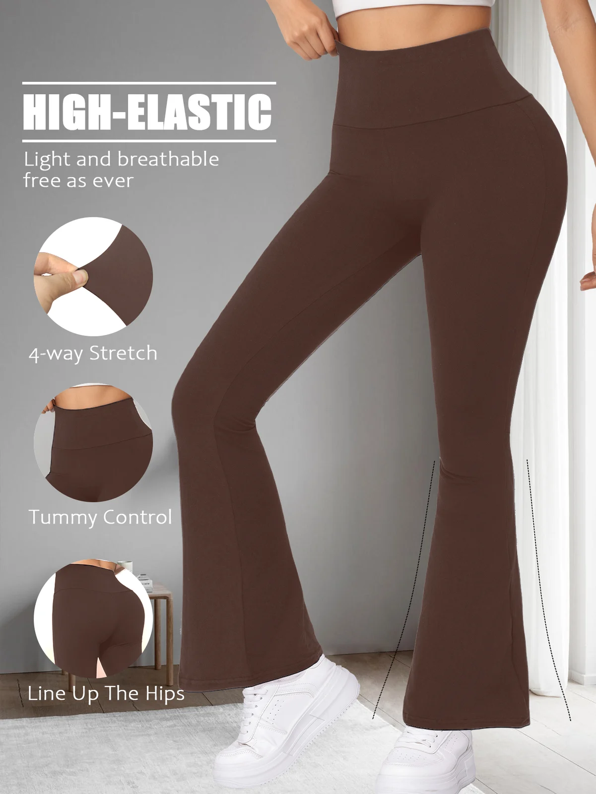 Plus Size Confortbel Workout Leggings Womens Sofy Yoga High Waist Buttery Eddiy Pants — image 7