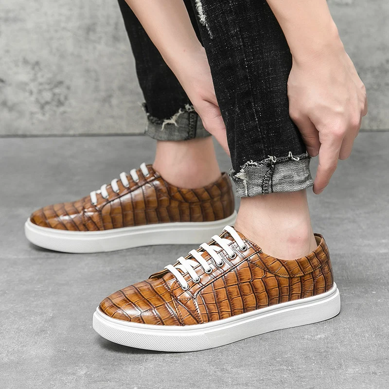 Plus-size Lace-up British-style Personalized Casual Mens Sneakers — image 4