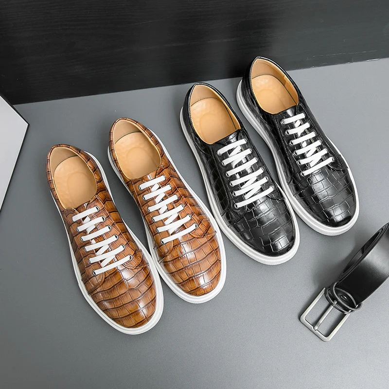 Plus-size Lace-up British-style Personalized Casual Mens Sneakers — image 2