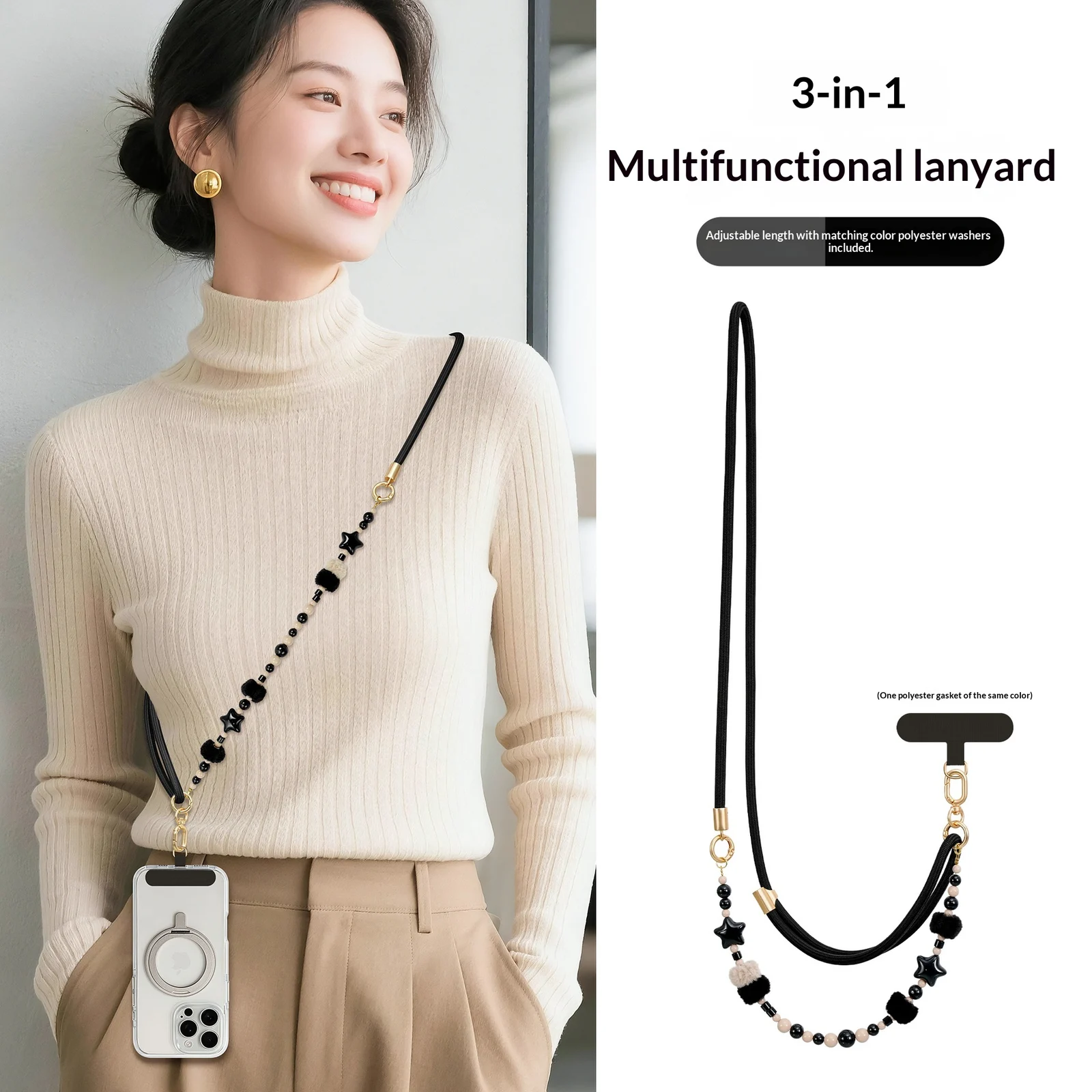Plush Beaded Phone Lanyard — image 9