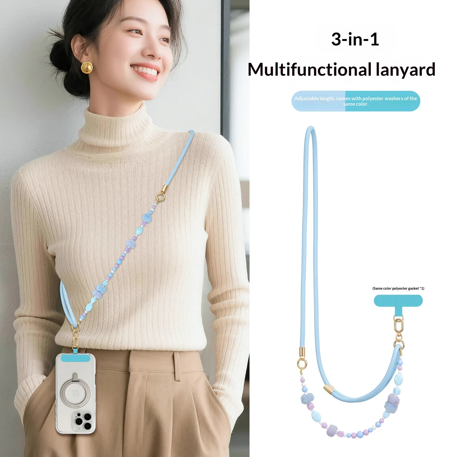 Plush Beaded Phone Lanyard — image 5