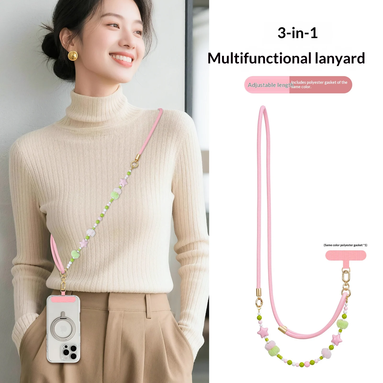 Plush Beaded Phone Lanyard — image 12