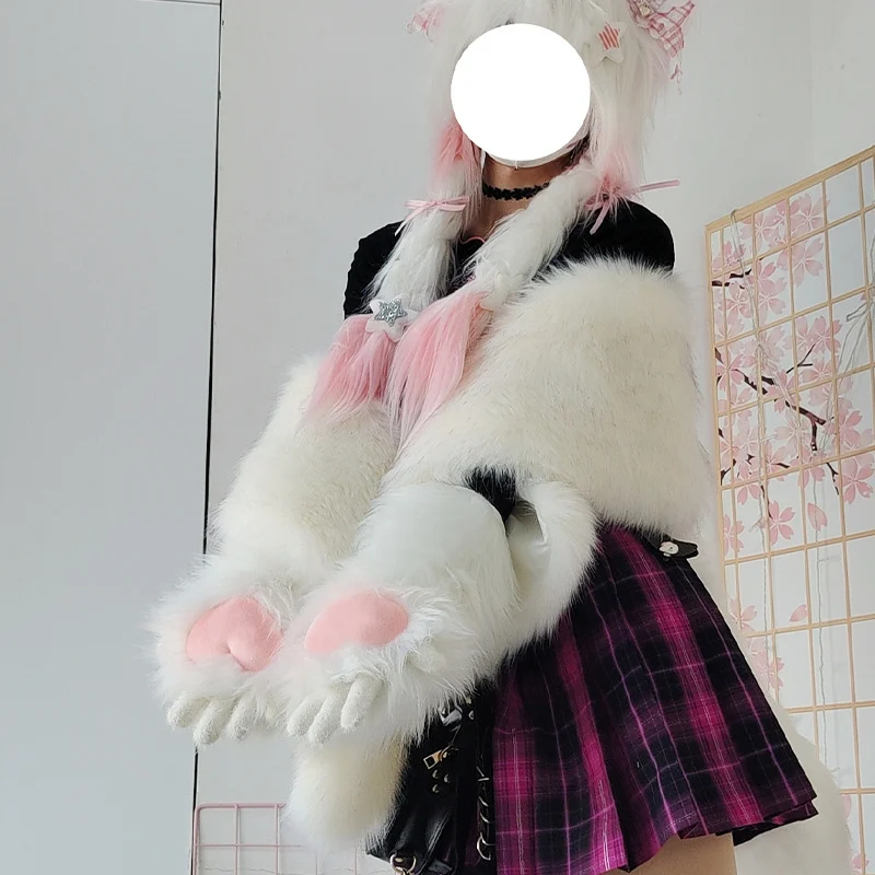 Plush-style Animal Costume Claw Gloves For Women — image 3