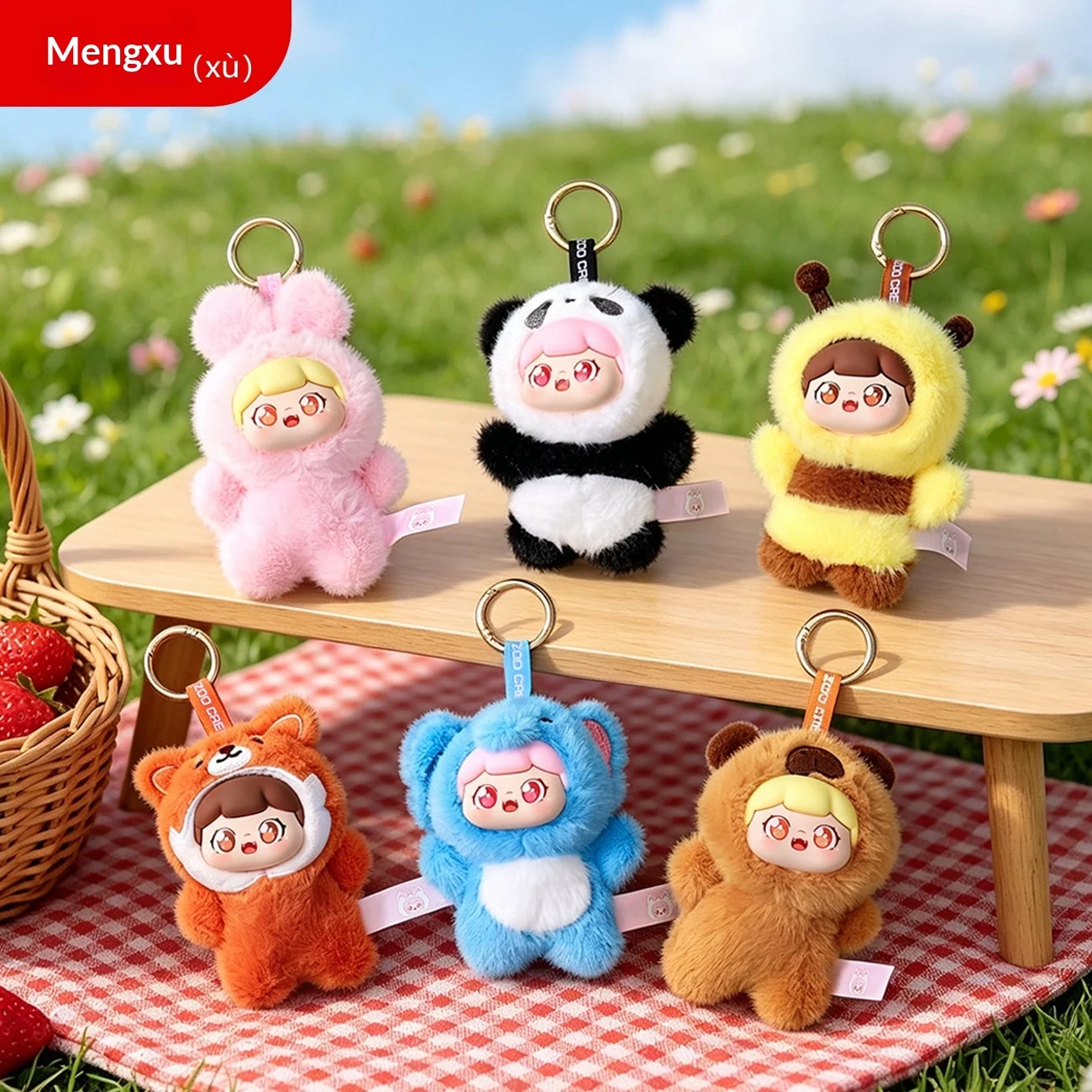 Plush Sweet Cub Animal Series Keychain — image 4