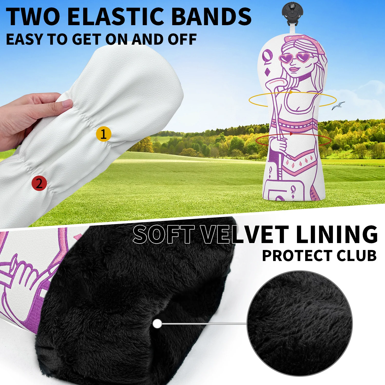 Poker-theme Golf Club Covers Creative Set — image 3