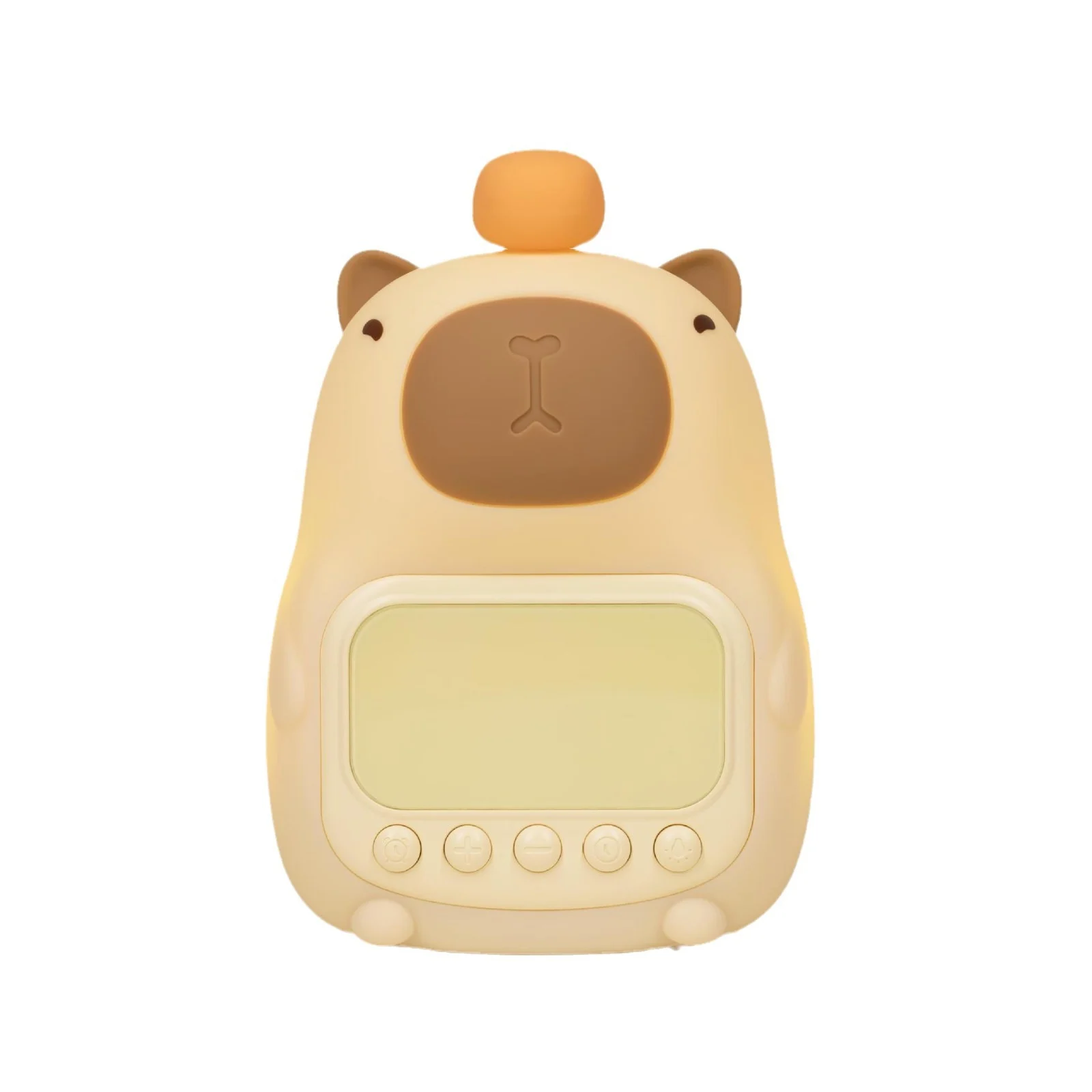 Popular Capybara Silicone Alarm Clock Night Light, Rechargeable Dimmable Tap Control… — image 2