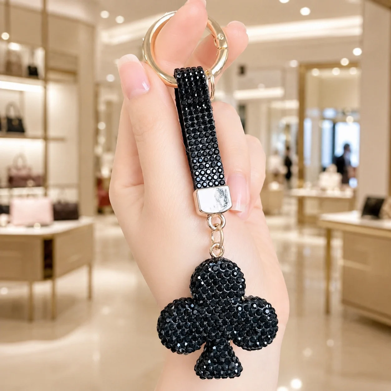 Porcelain Clay Full-diamond Plum Blossom Keychain — image 8