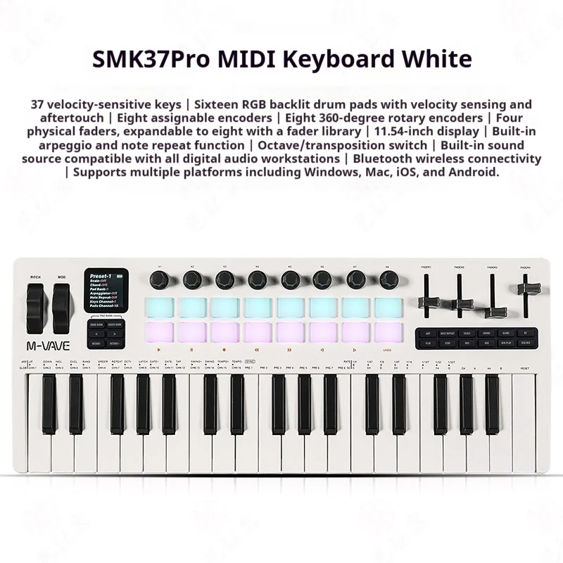 Portable 37-key MIDI Keyboard Synthesizer — image 9