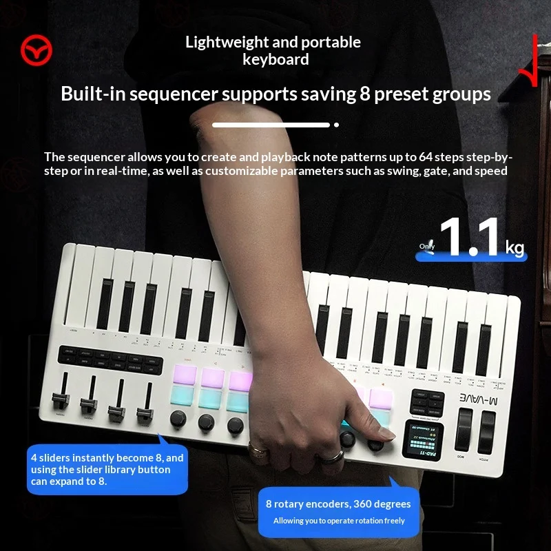 Portable 37-key MIDI Keyboard Synthesizer — image 7