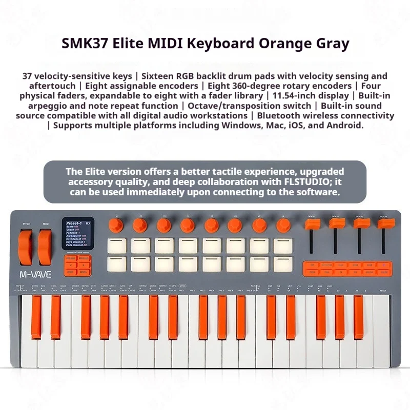 Portable 37-key MIDI Keyboard Synthesizer — image 6