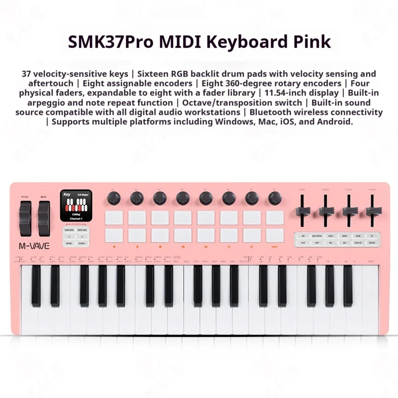 Portable 37-key MIDI Keyboard Synthesizer — image 5