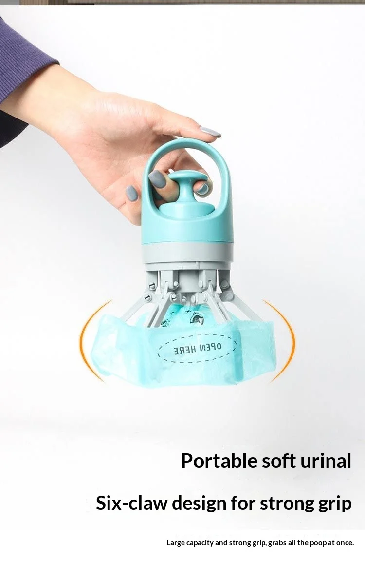 Portable 6-claw Pet Poop Scooper With Built-in Bag Dispenser — image 4