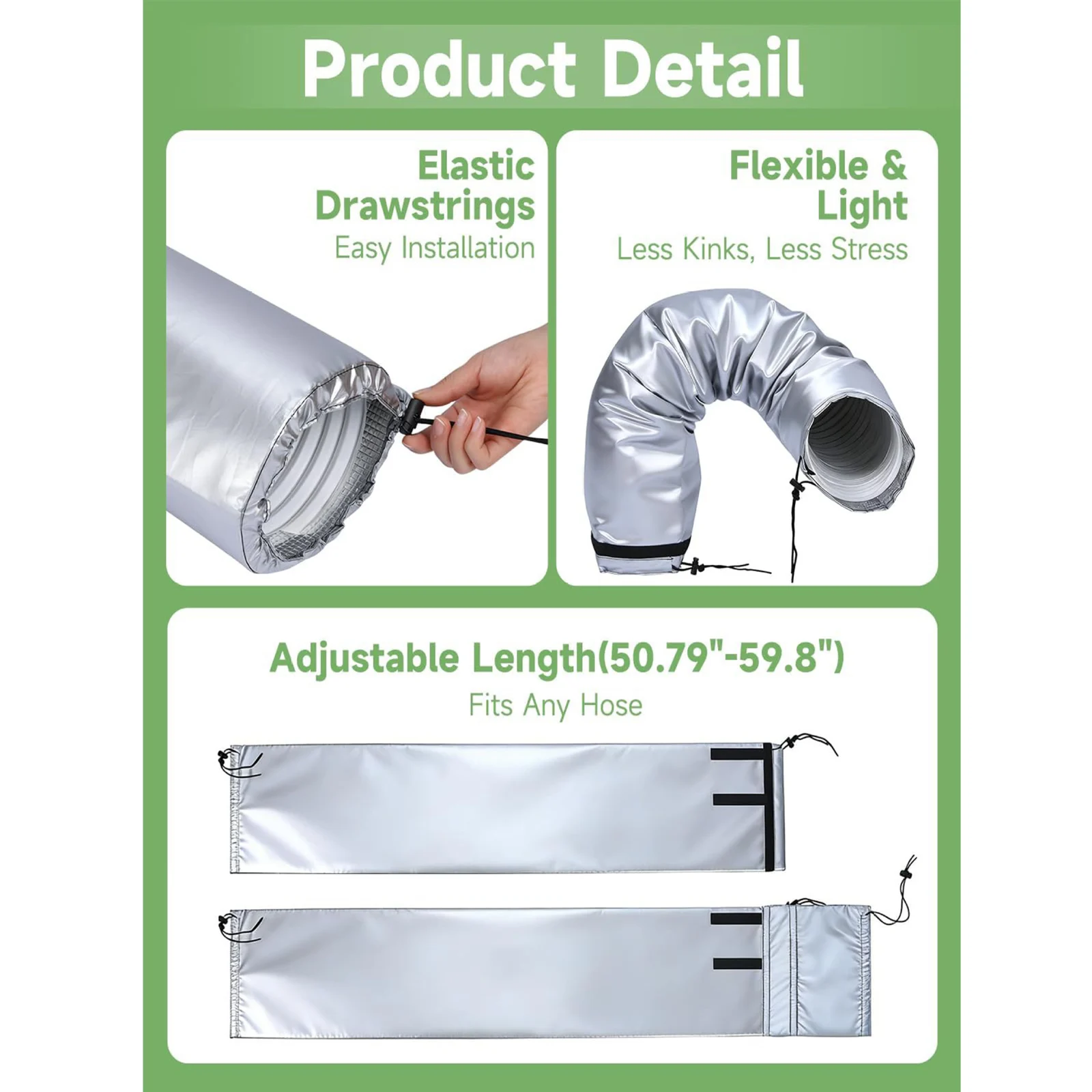Portable Air Conditioning Duct Protective Cover, Universal AC Thermal Insulation… — image 6