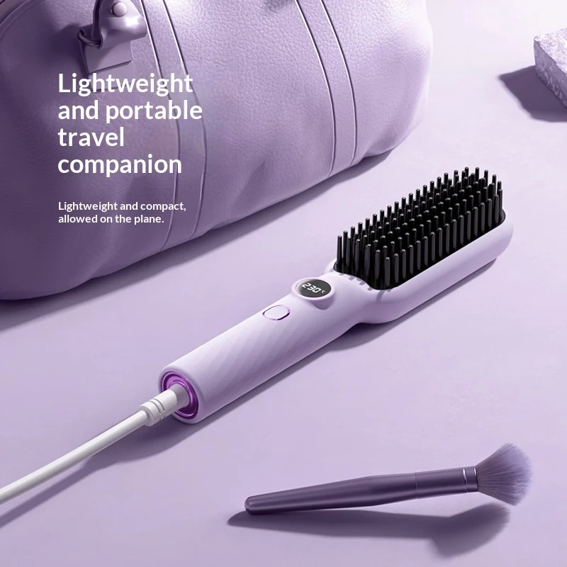 Portable Digital Display Lazy Straightening Comb That Doesnt Damage Hair — image 3