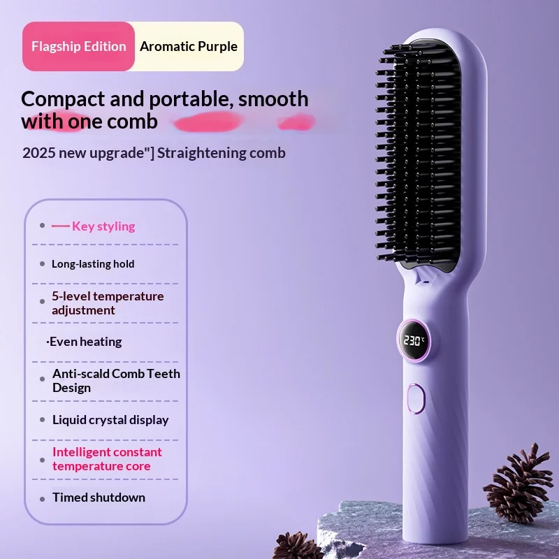 Portable Digital Display Lazy Straightening Comb That Doesnt Damage Hair — image 7