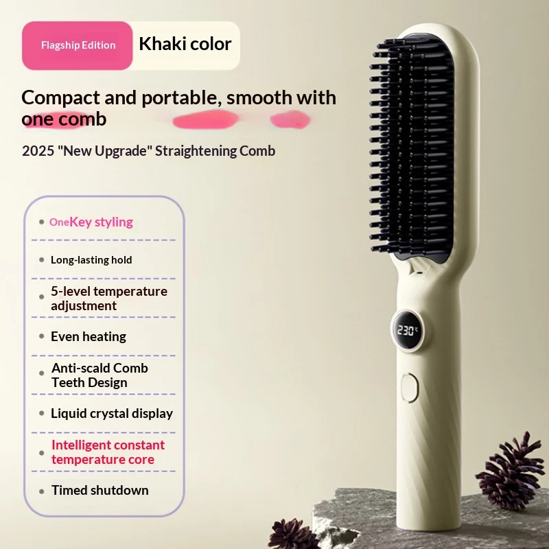 Portable Digital Display Lazy Straightening Comb That Doesnt Damage Hair — image 2