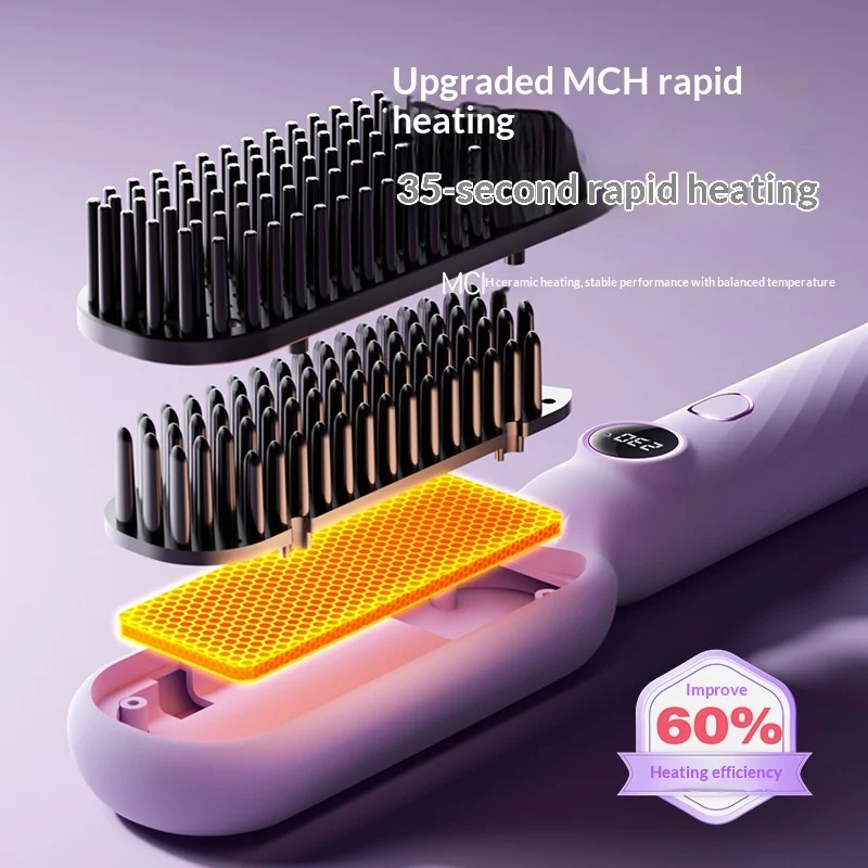 Portable Digital Display Lazy Straightening Comb That Doesnt Damage Hair — image 4