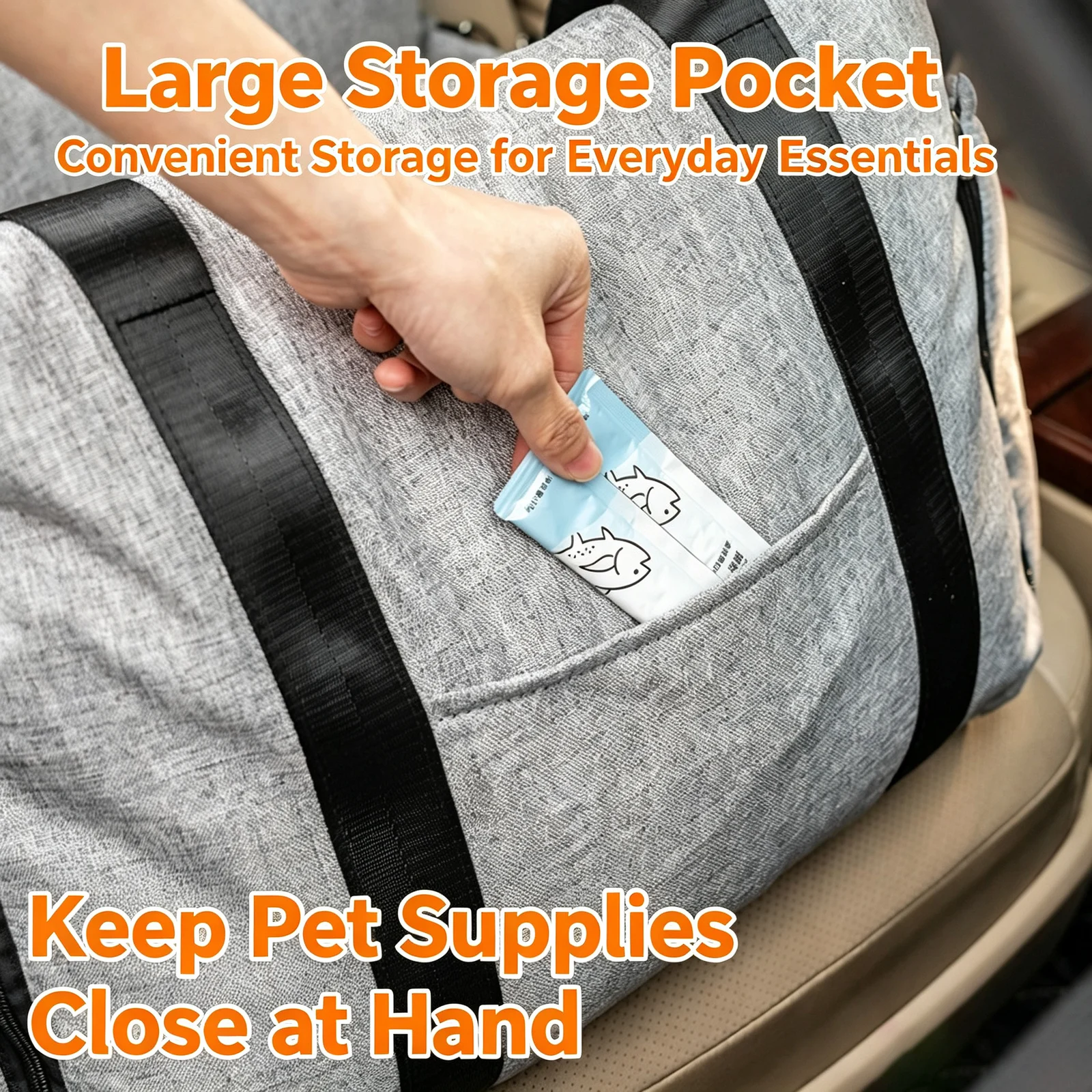 Portable Dog Car Seat Large Size Washable Pet Booster Detachable Travel Bed For Anti… — image 5