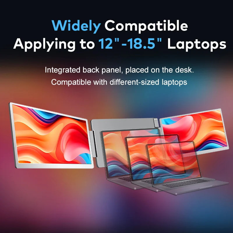 Portable Monitor Dual-cable Backrest Model Dual-screen Display — image 2