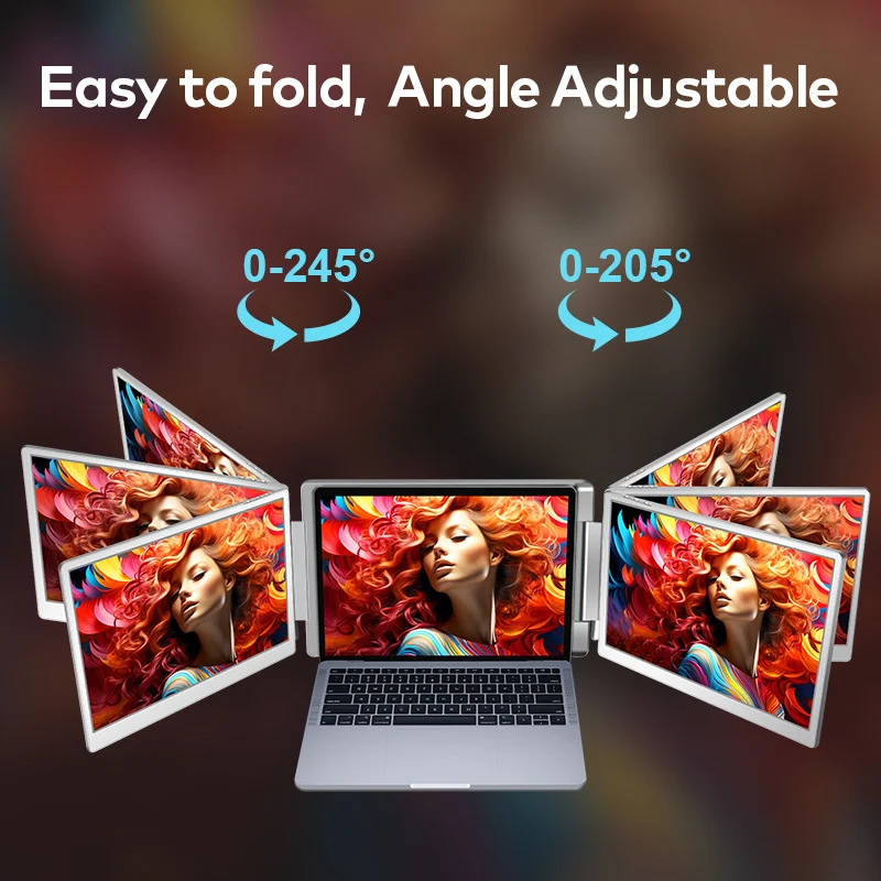 Portable Monitor Dual-cable Backrest Model Dual-screen Display — image 5