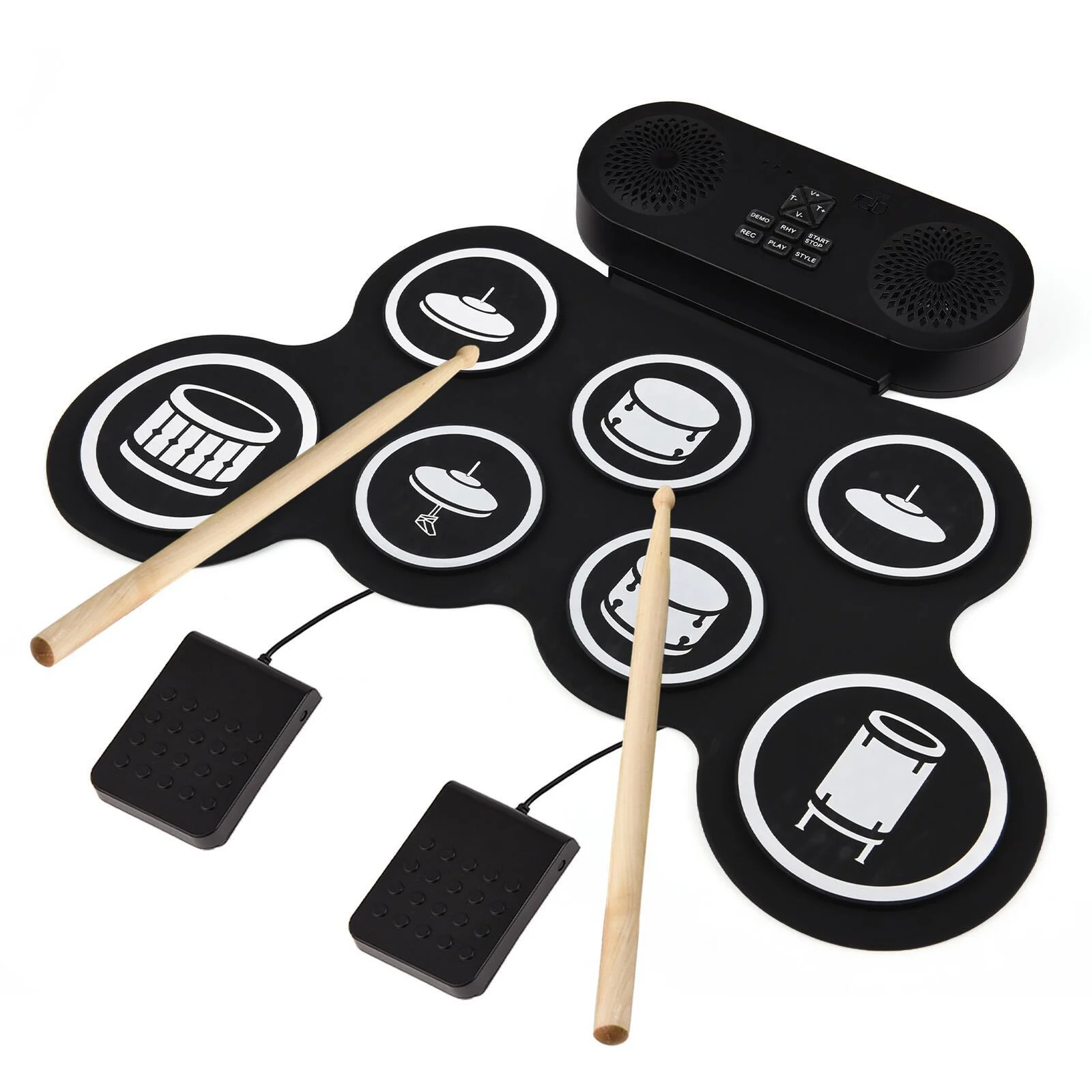Portable Percussion Instrument Silicone Jazz Drum Set — image 4