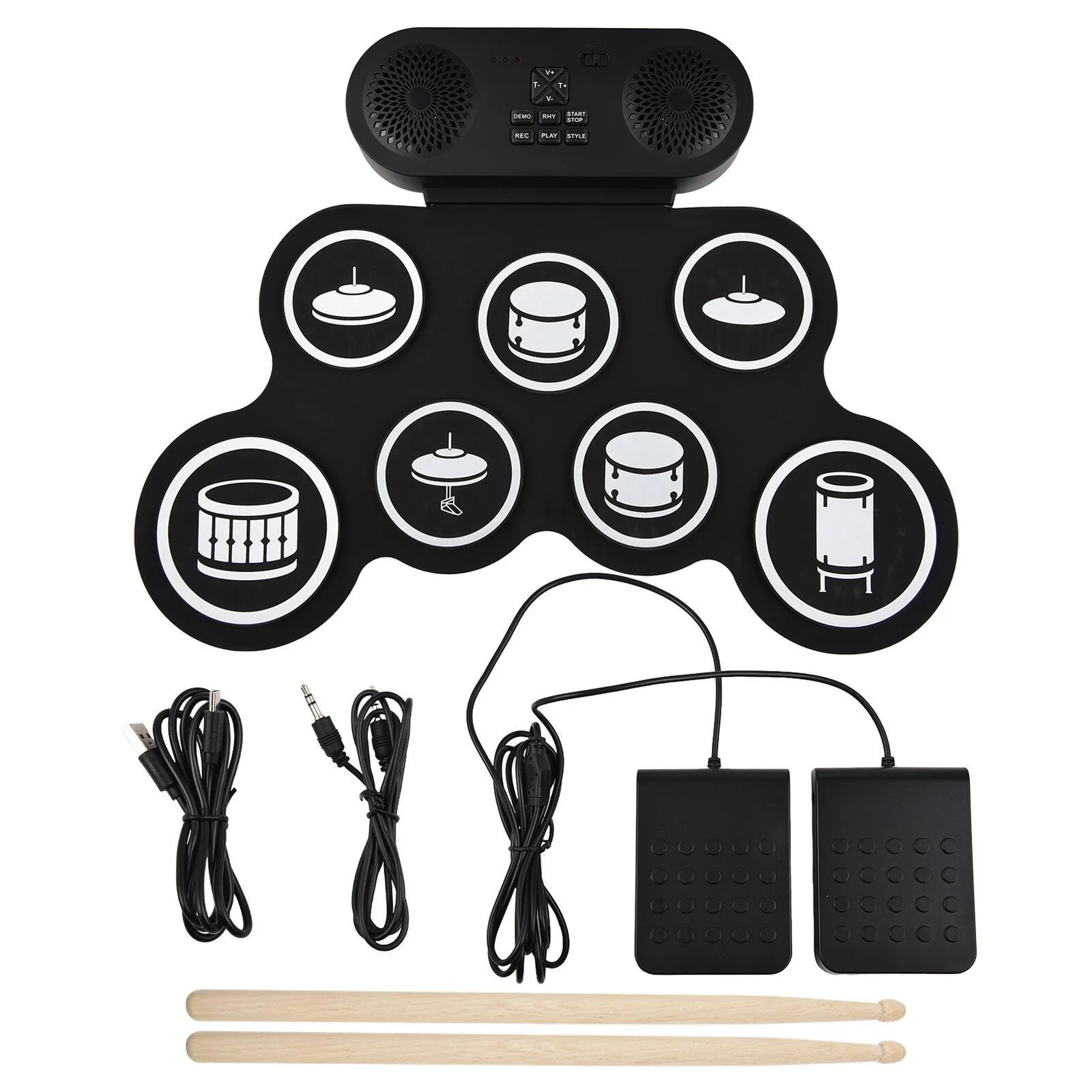 Portable Percussion Instrument Silicone Jazz Drum Set — image 5