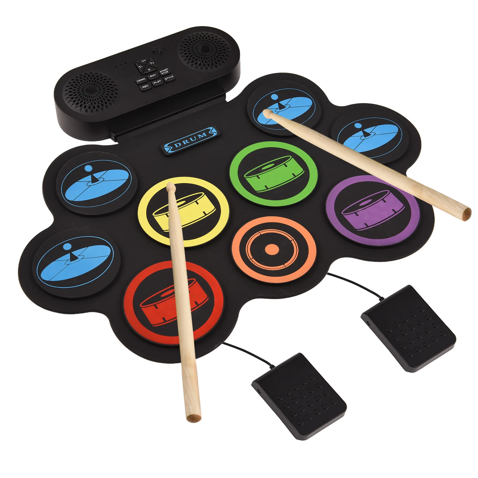 Portable Percussion Instrument Silicone Jazz Drum Set — image 2