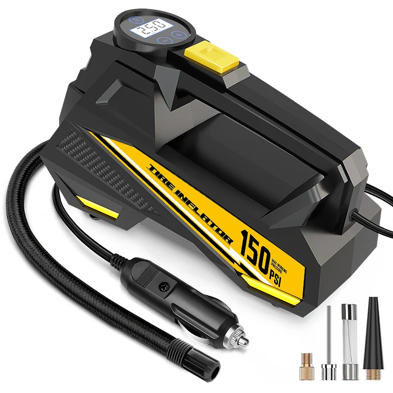 Portable Tire Inflator, 150PSI Car Air Compressor Pump Smart Digital Display With Auto… — image 5