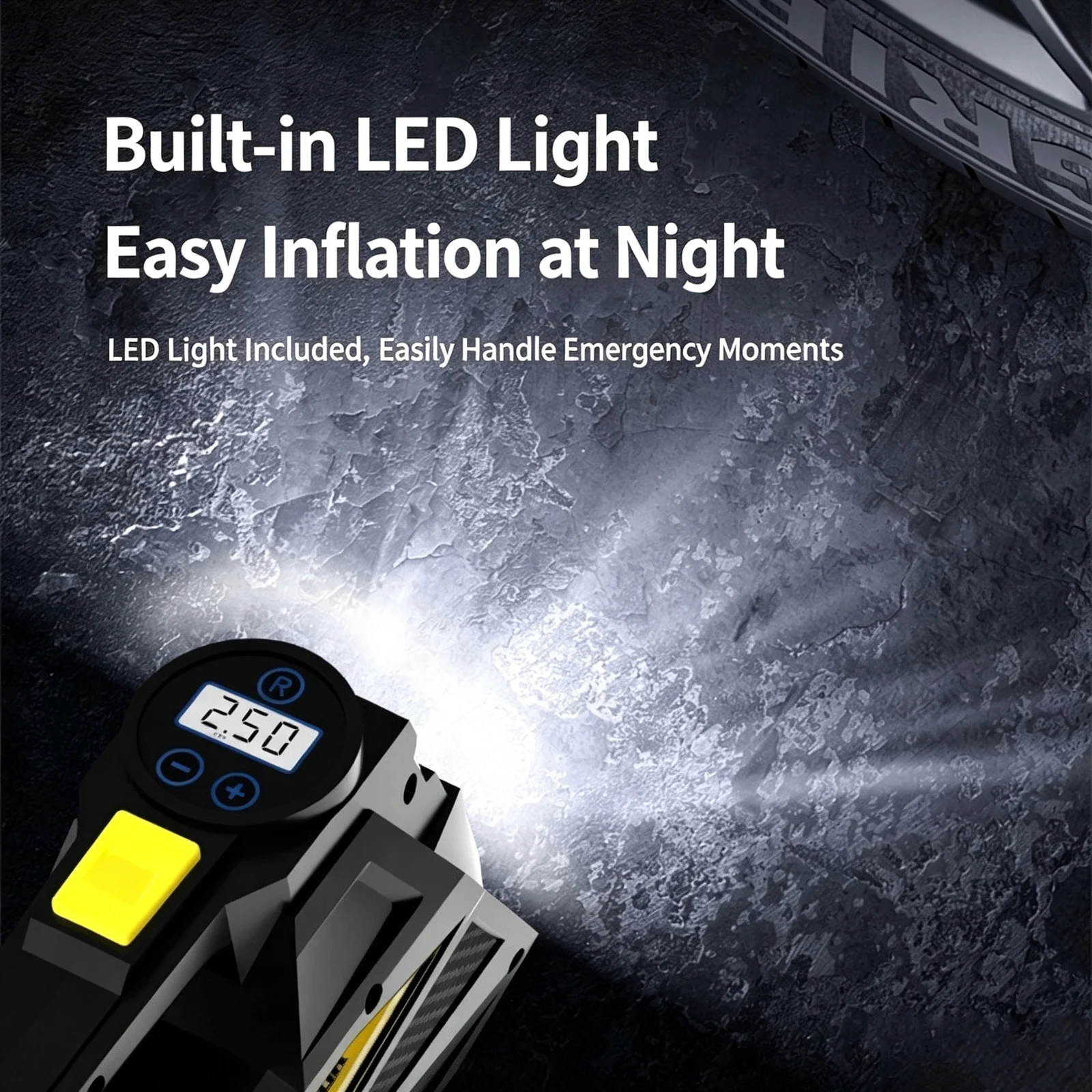 Portable Tire Inflator, 150PSI Car Air Compressor Pump Smart Digital Display With Auto… — image 4
