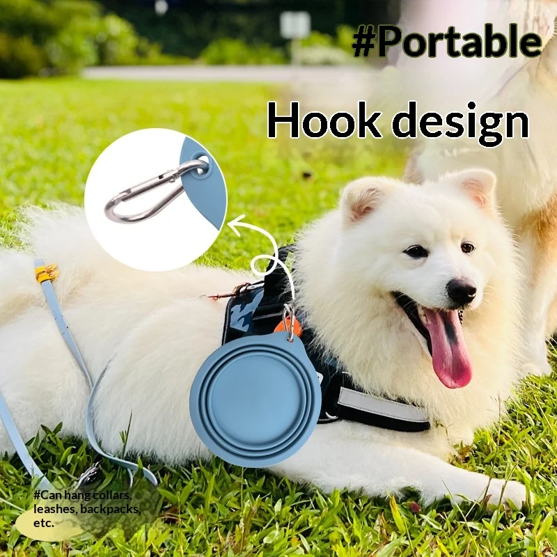 Portable Travel-friendly Foldable Silicone Pet Bowl — image 6