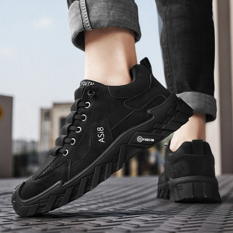 Premium Men's Platform Skate Shoes, Non-slip Wear-resistant Versatile Casual Athletic… — image 2