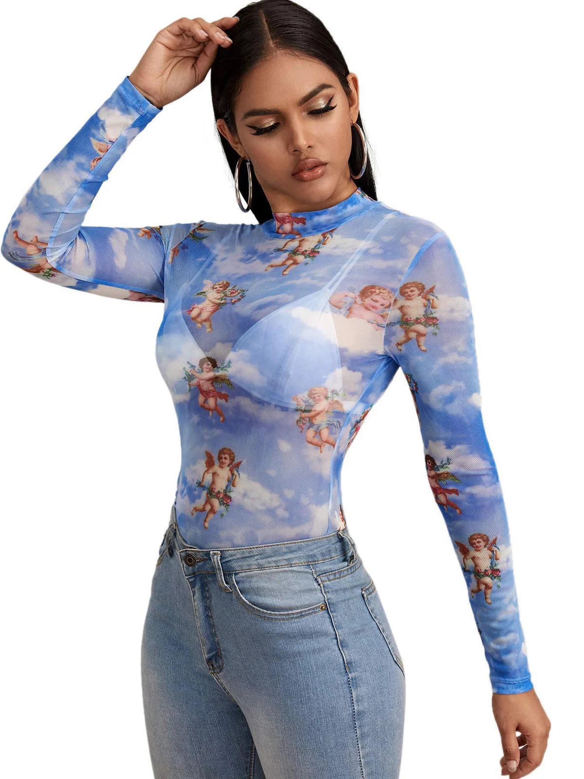 Printed 3-color Angel Kids T-shirt Top — image 5