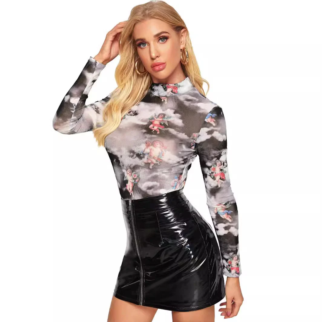 Printed 3-color Angel Kids T-shirt Top — image 4